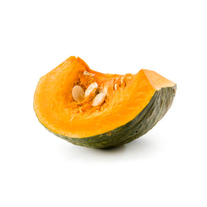 1 Stück Kürbis mit Kernen