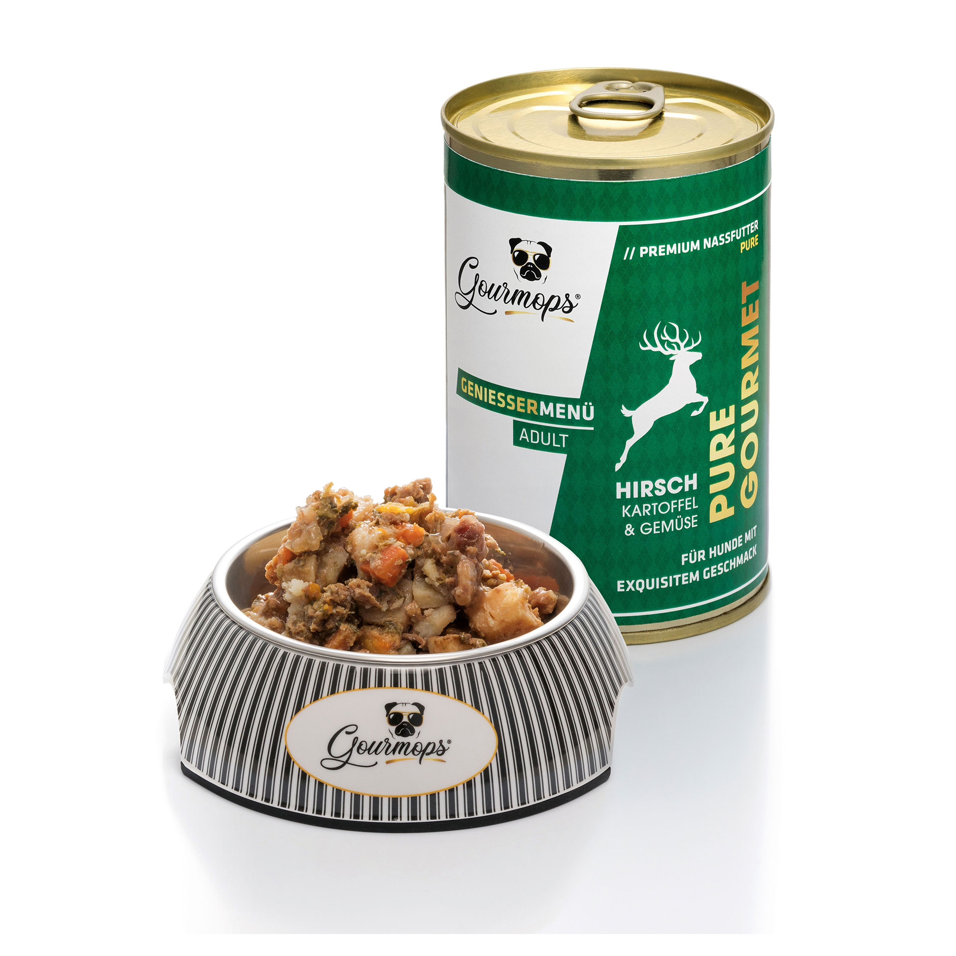 Schnupperpaket "Gourmet Selection" - Premium Nassfutter Pute, Hirsch, Pferd, Rind, Lachs